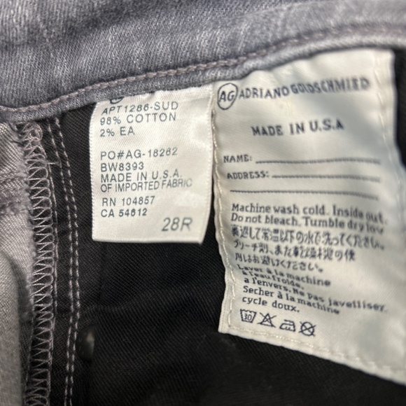 AG grey Stevie slim straight 28R - Picture 4 of 4